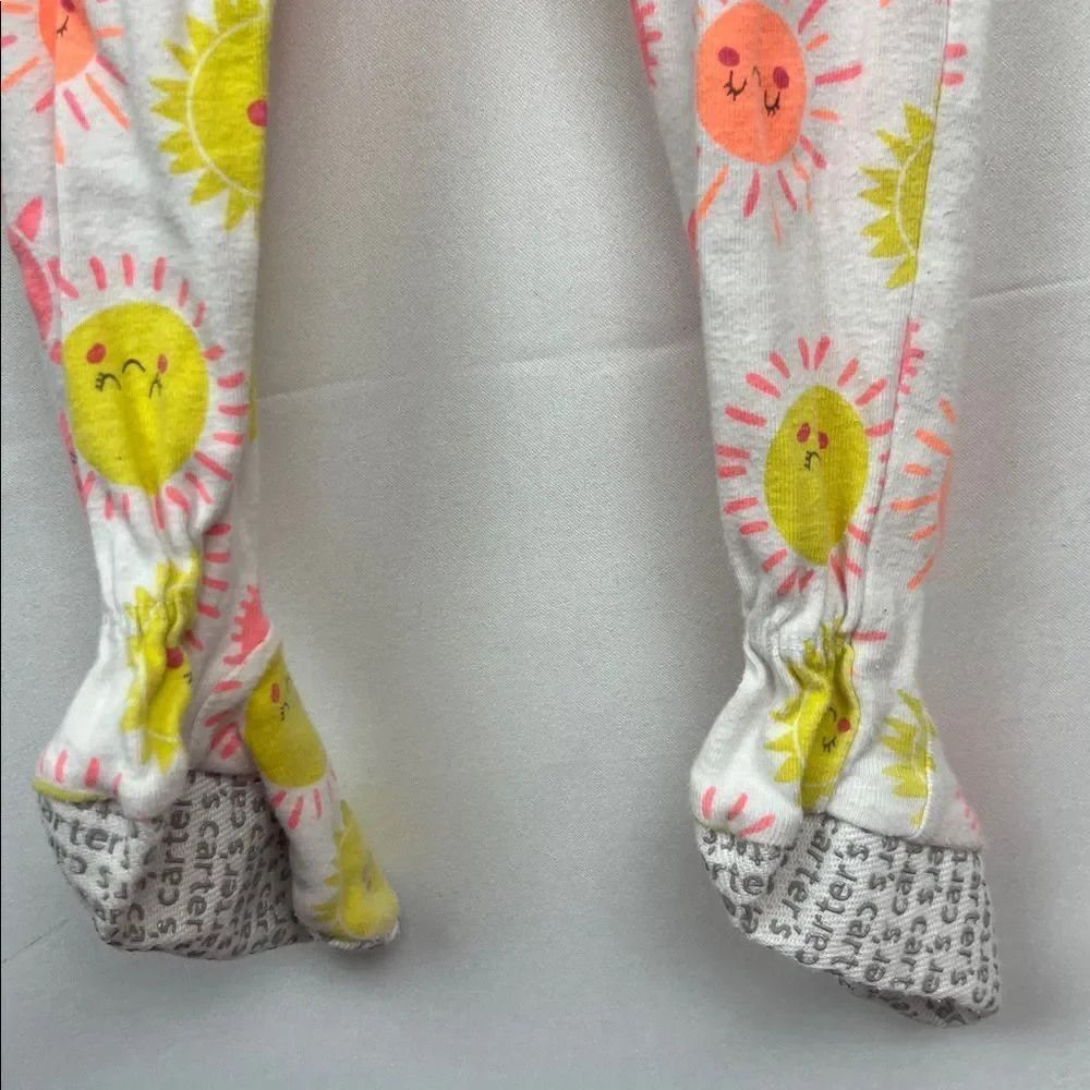 Carter’s Neon Sun print  no slip sleeper footie size 24 months